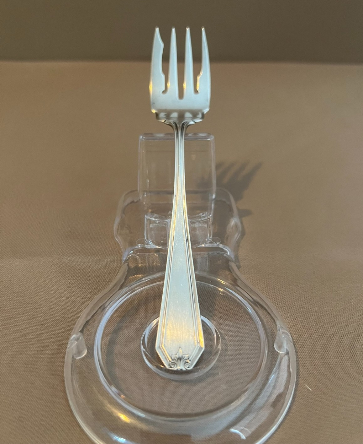Whiting Lady Baltimore Small Sterling 6.75″ Cold Meat Fork c1910, No Monogram