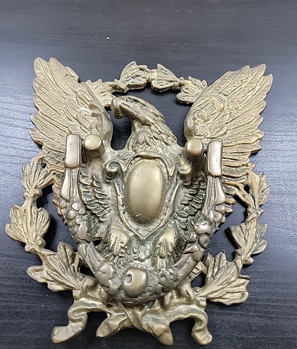 American Eagle Door Knocker Gold colorl Original Home Decor Antique Cast Iron
