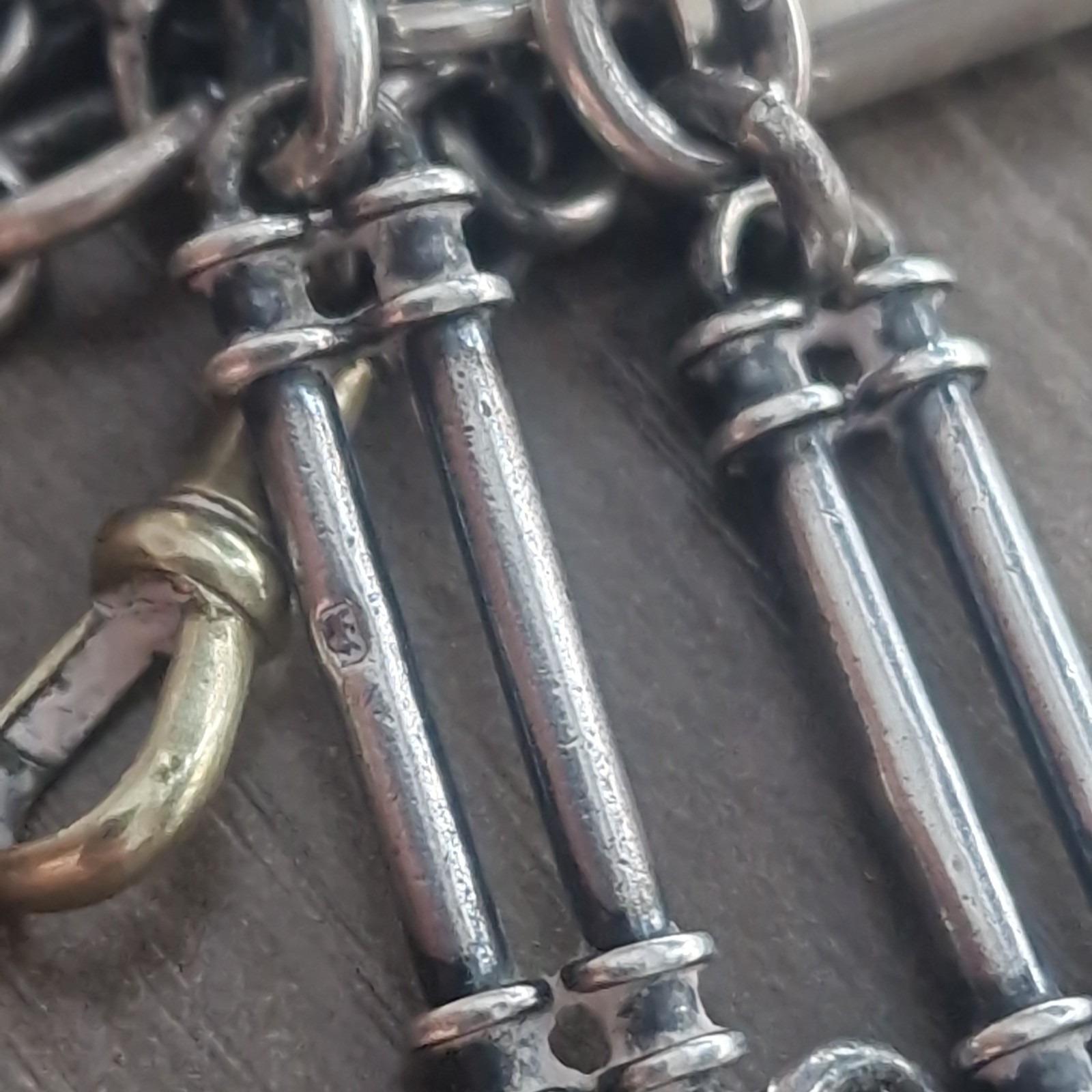 Trombone Pocket Watch Albert Chain With VICTORIAN 50gram 39cm