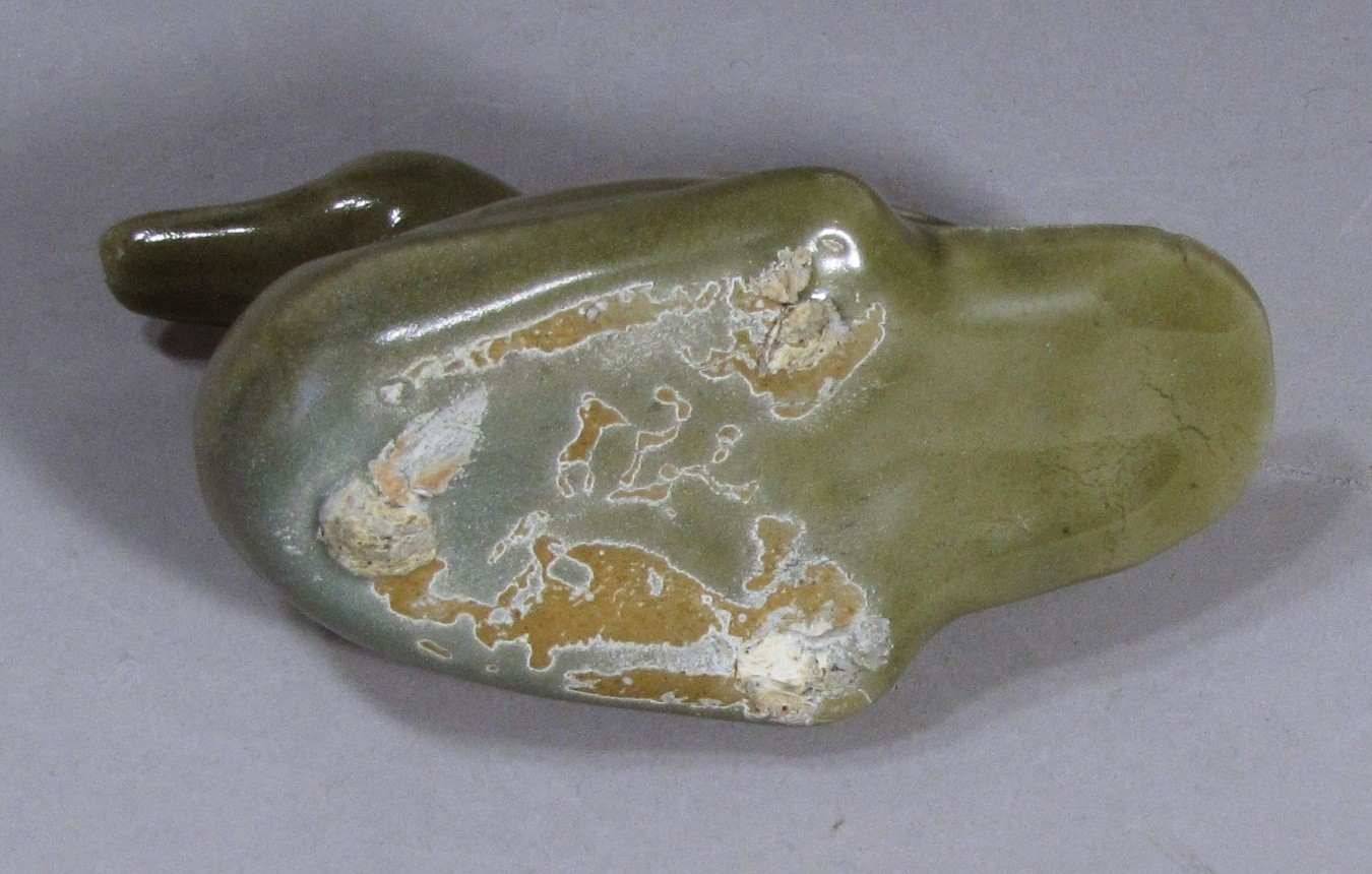 A Fine/Rare Korean Duck Shaped Celadon Water Dropper-15th C.