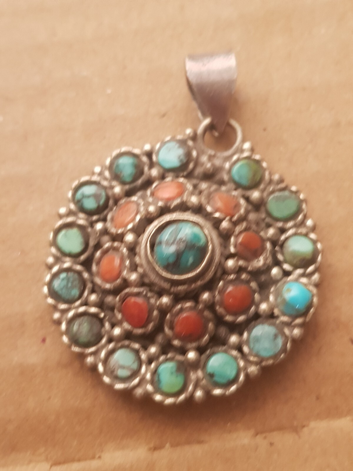 Rare Antique Ancient Egyptian Silver hanger precious Stone Silver 2480 BC