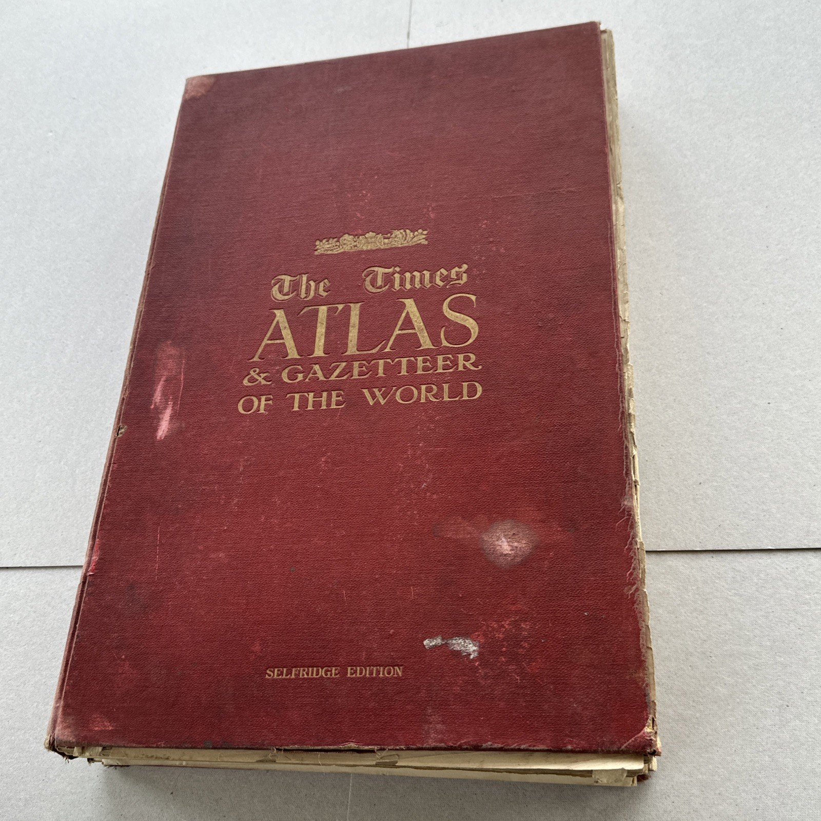 1922 The TIMES Survey Atlas of the World 112 maps Selfridge Edn Pre War (M)