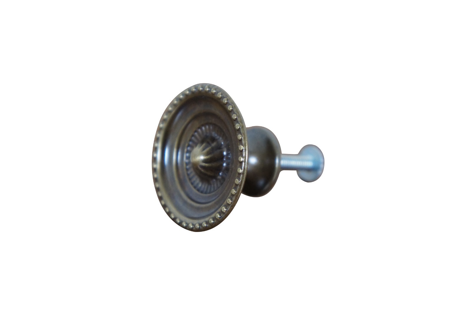 National Lock Co Medalist C606-4A Antique Brass Victorian Knob Drawer Pulls