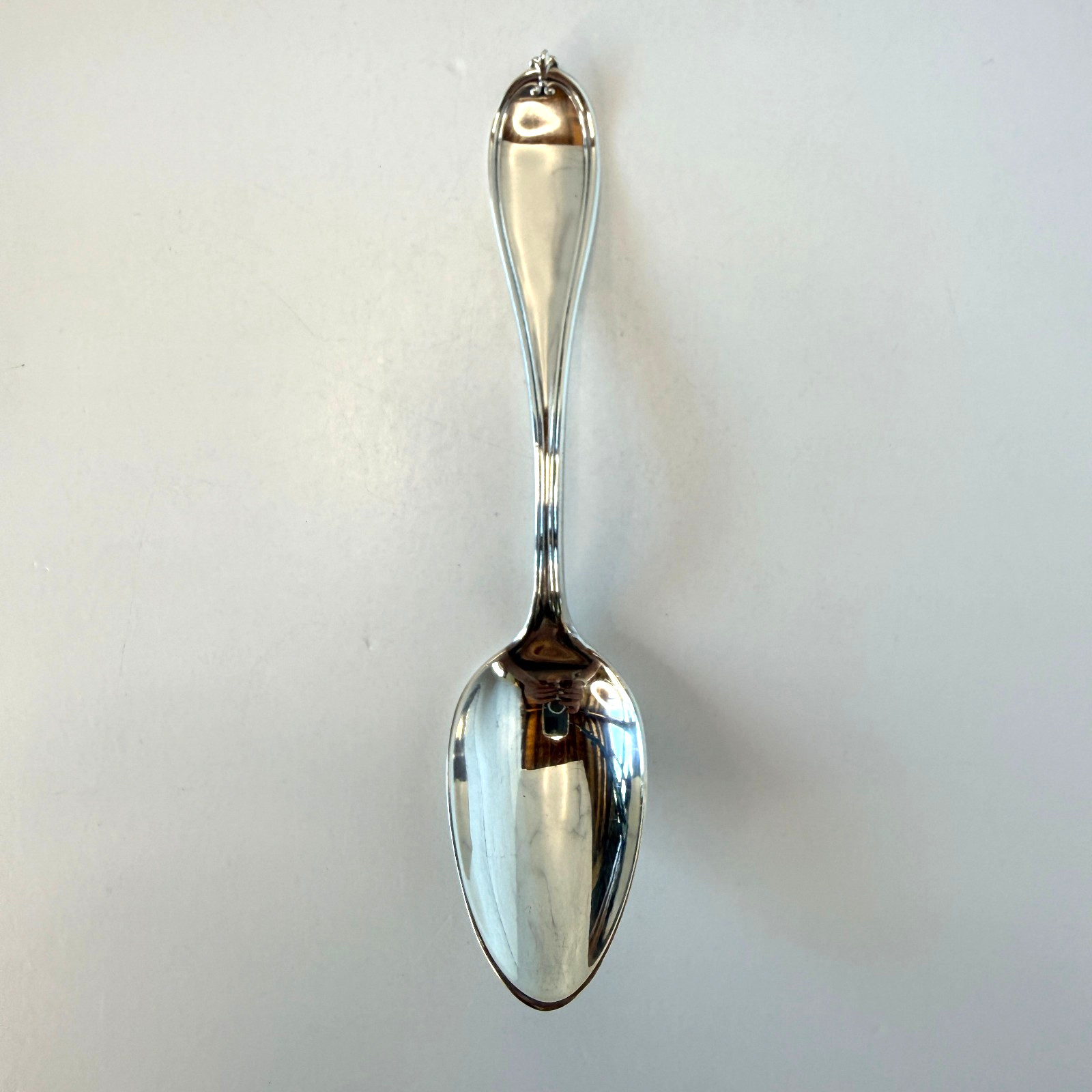 💠 Antique Newell Harding Coin Silver Tablespoon Olive Pattern “MGW”