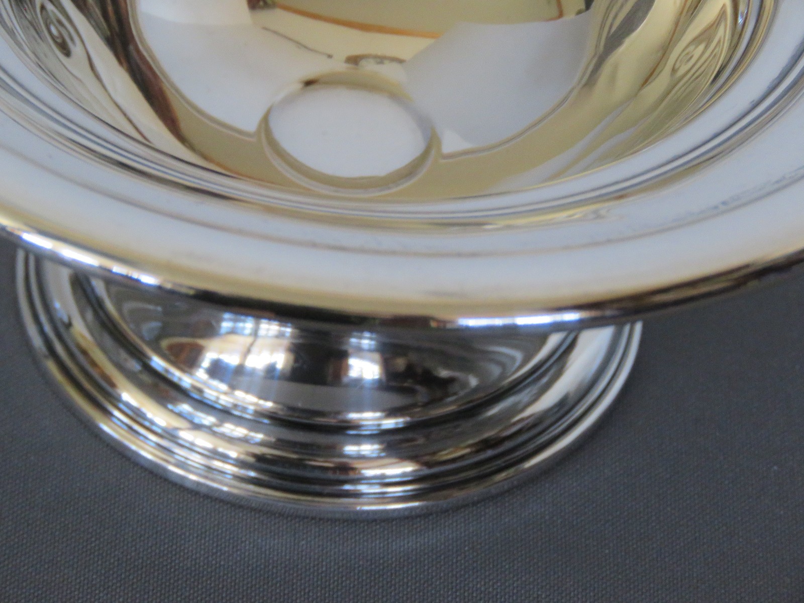 Antique La Pierre STERLING .925 Pattern 47 Plain 6 inch Round Compote Weighted