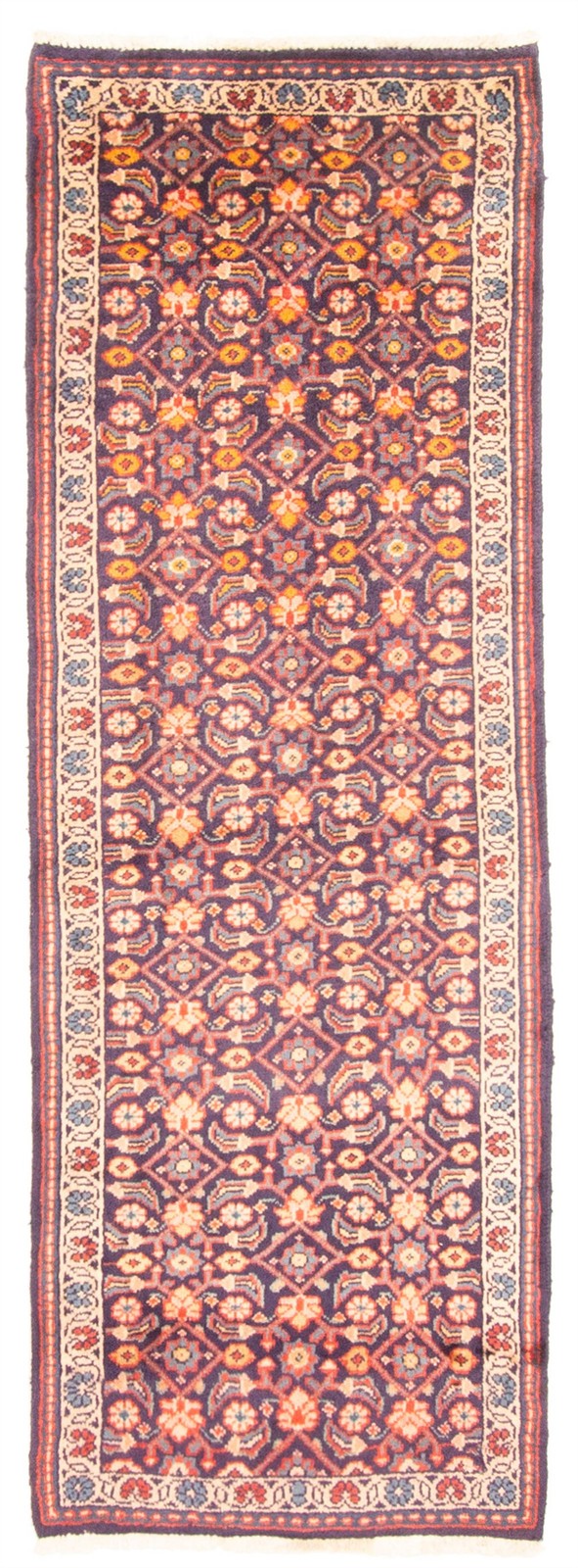Vintage Hand-Knotted Area Rug 1’11” x 5’11” Traditional Oriental Wool Carpet