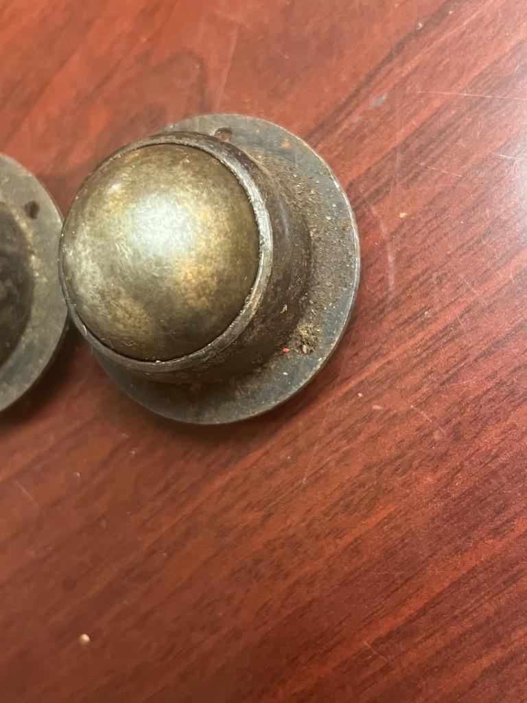 Victorian Hardware Rare lot of 2 Roller ball cast iron 1800’s furniture (A2024)