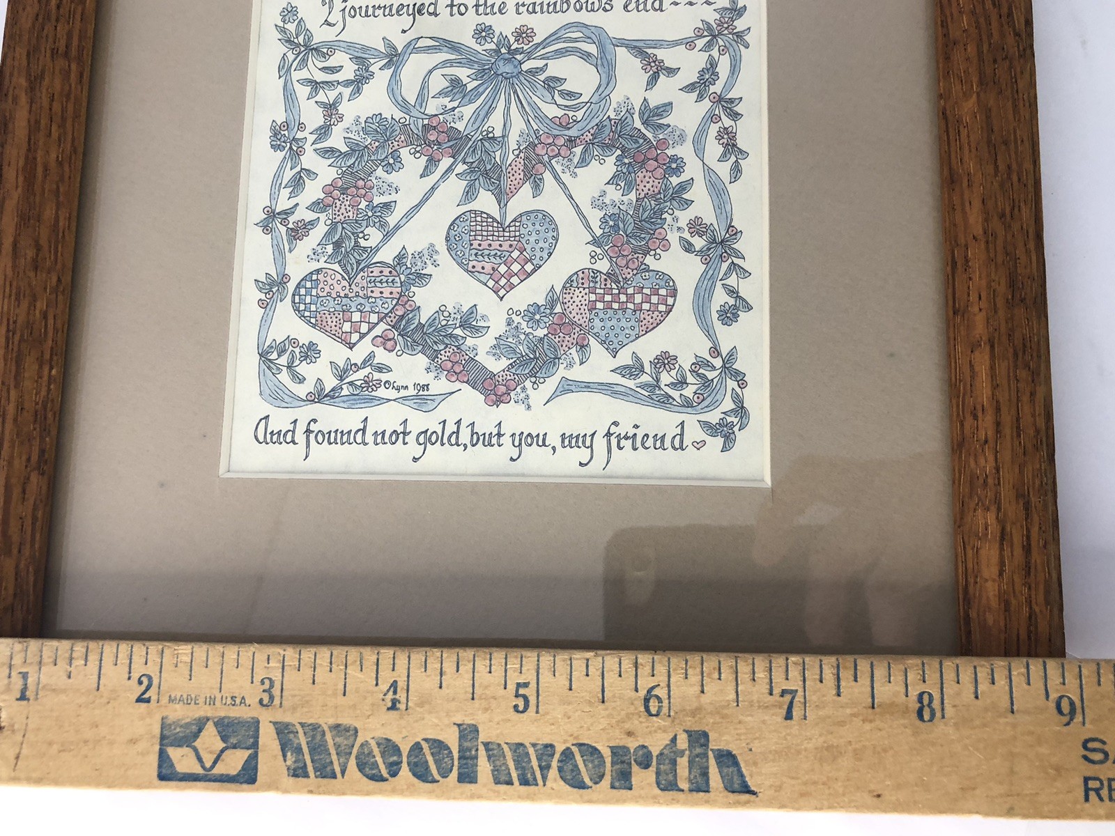 Creative Calligraphy Lynn Norton Parker 1988 Framed Picture Friendship Friend