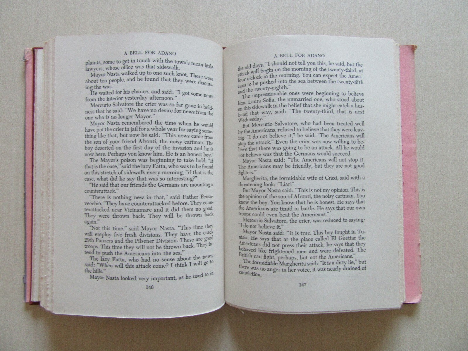 A Bell for Adano by John Hersey – Alfred A. Knopf, Pre-publication Edition, 1944