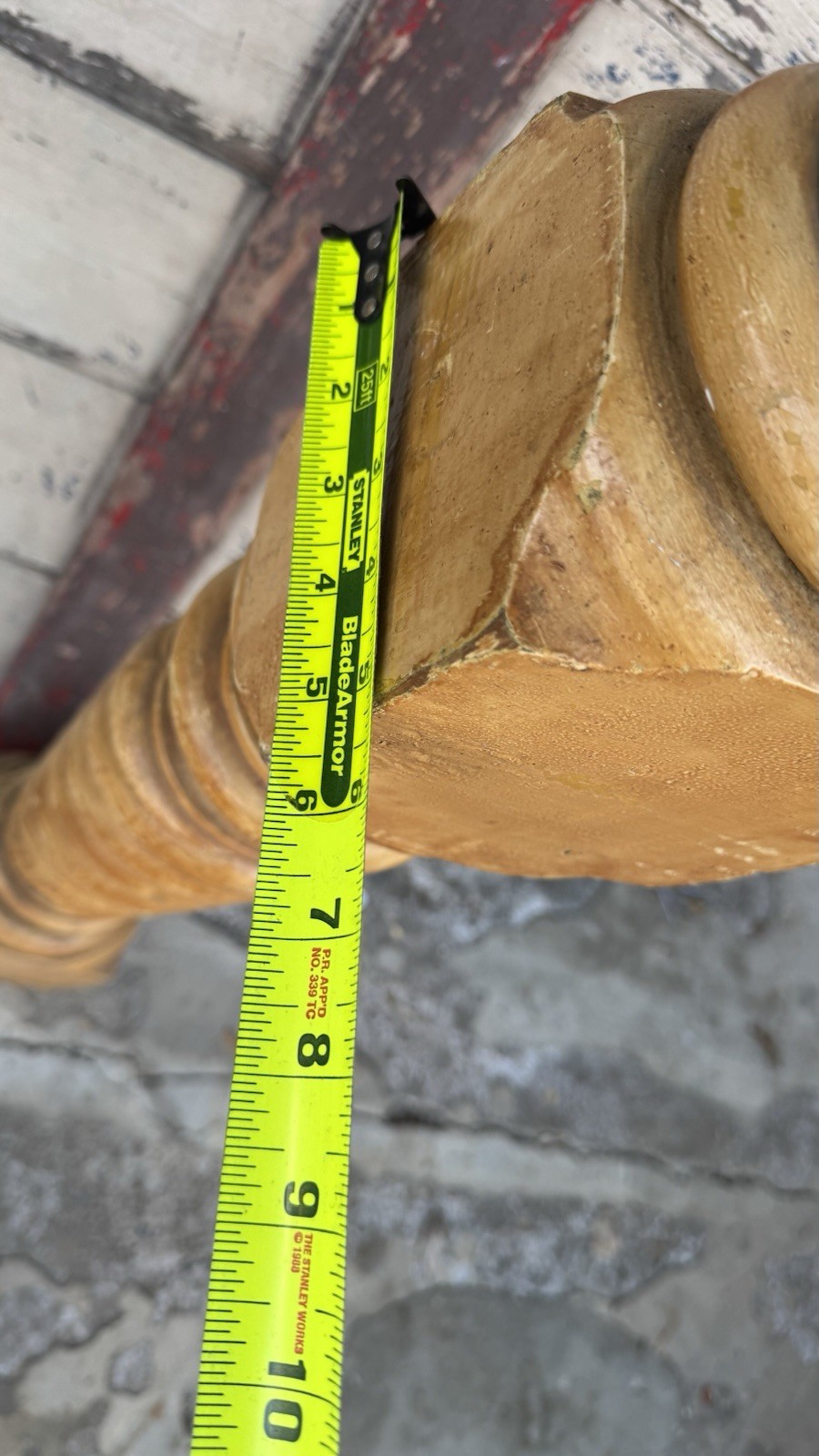 Antique Turned Wood Newel Post Spiral Stair Post Architectural Salvage Decor