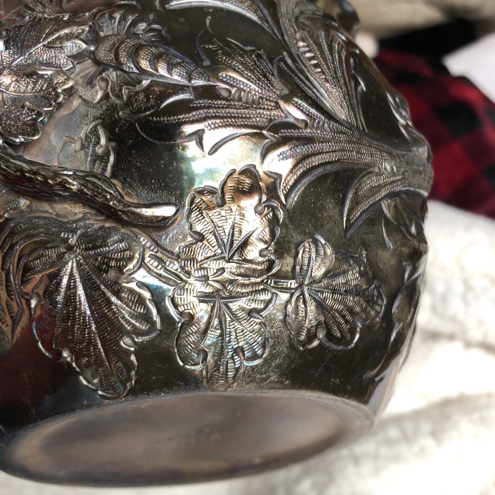 Antique Victorian William Hutton Sheffield England Rococo Bonbon Dish BEAUTIFUL!