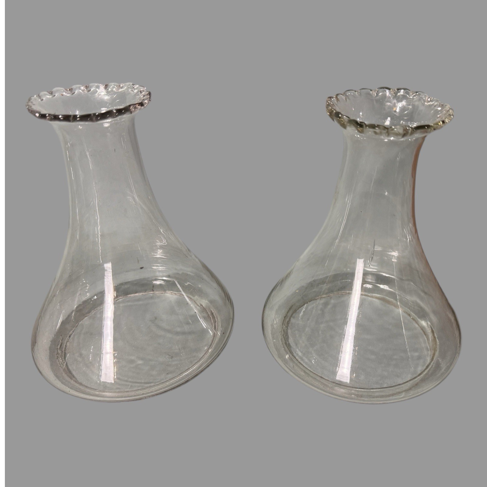 Antique Victorian Double Angle Hanging Oil Lamp Embossed Metal Font Glass Shades