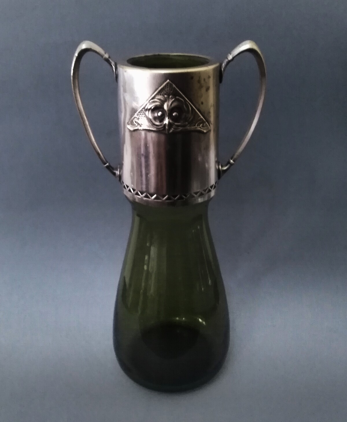 Secessionist/jugendstil Argentor/Loetz Witwe mounted vase 1905 design Hans Ofner