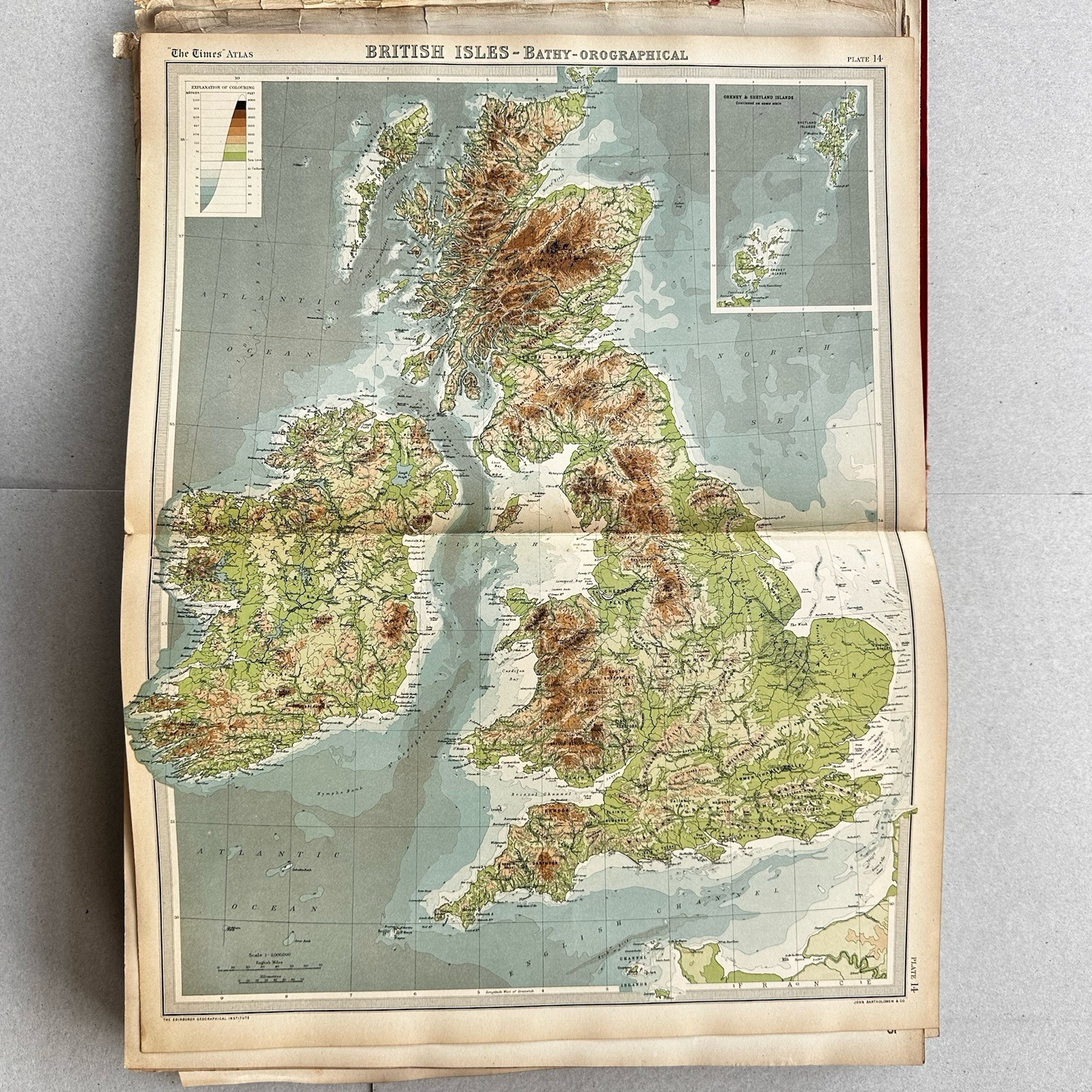 1922 The TIMES Survey Atlas of the World 112 maps Selfridge Edn Pre War (M)