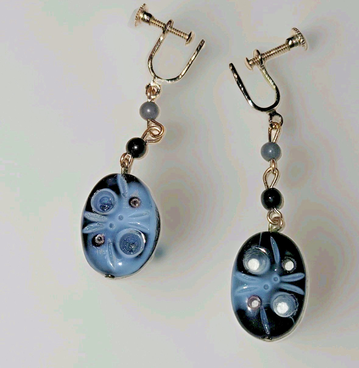 Vintage Dangle Screw Back Earrings