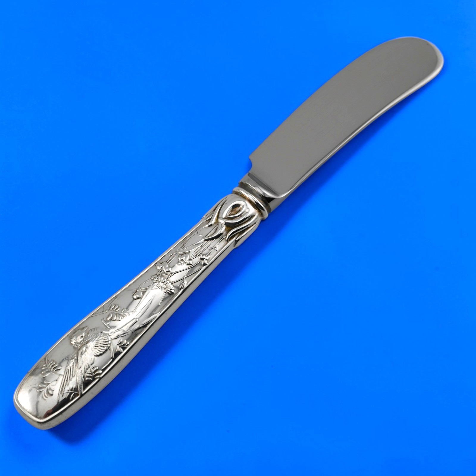 Sterling Silver Tiffany & Co Audubon Hollow Handle Butter Spreader No Mono 6 1/8