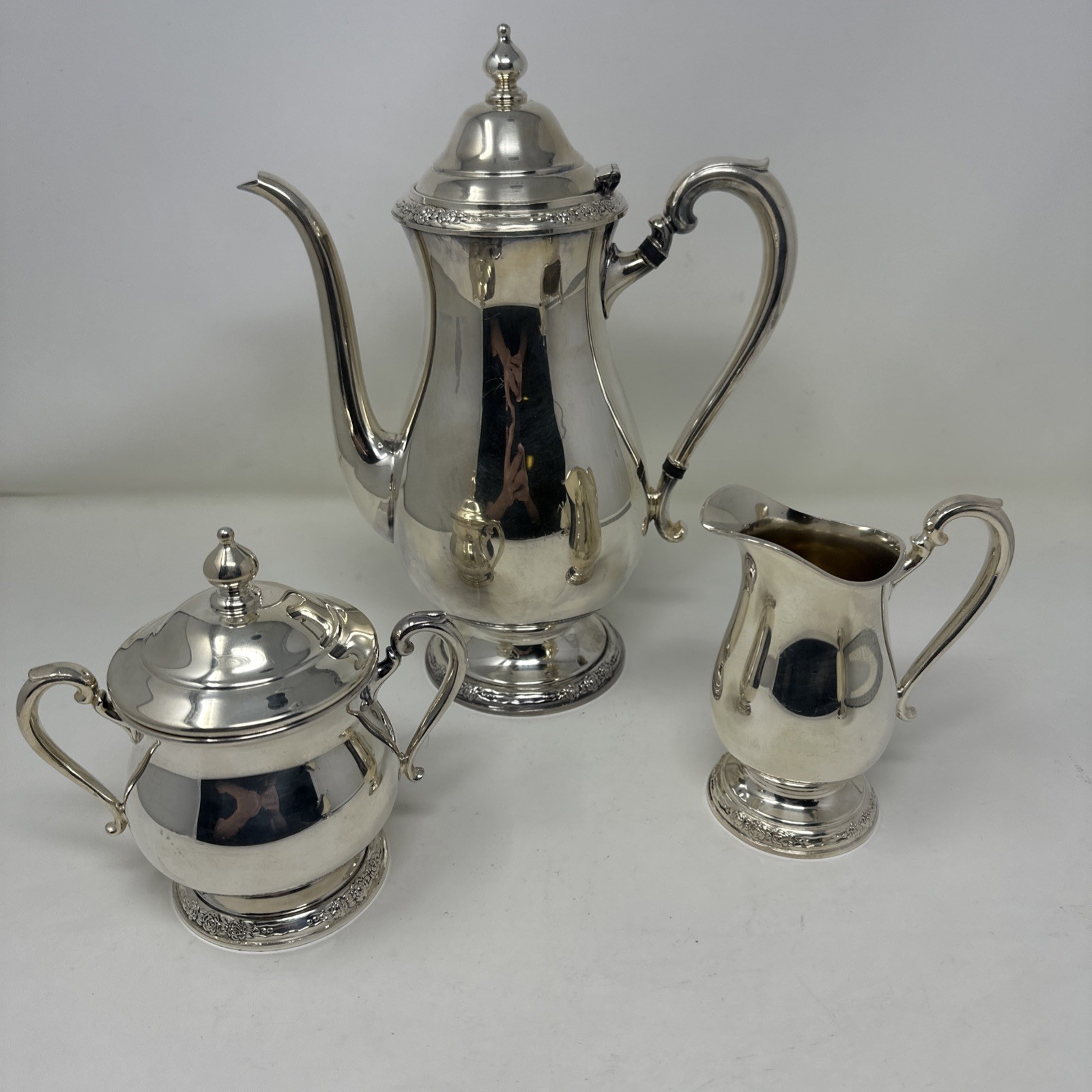 Camille International Silver Company Coffee Tea Set 6001 6003 6004 USA