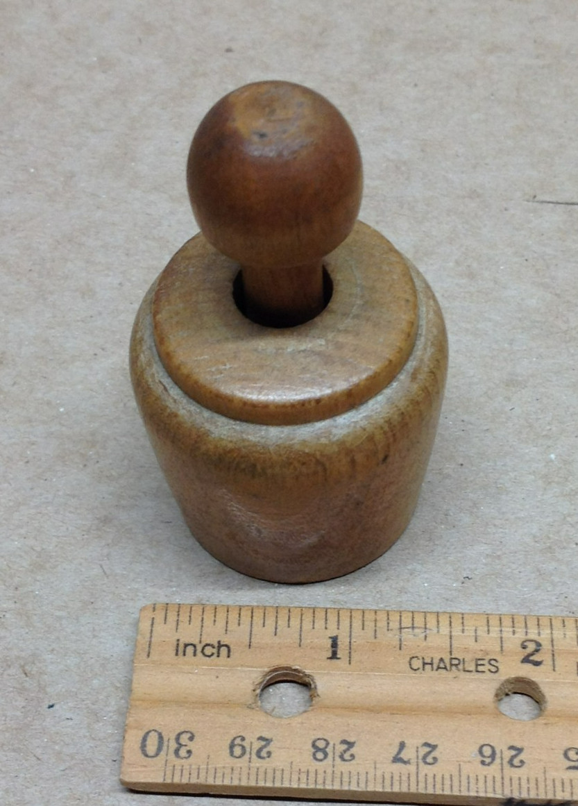 Vintage Wood Butter Stamp Press Pineapple 1-1/2″x 3″ Tall Fancy Dining Eat Fun