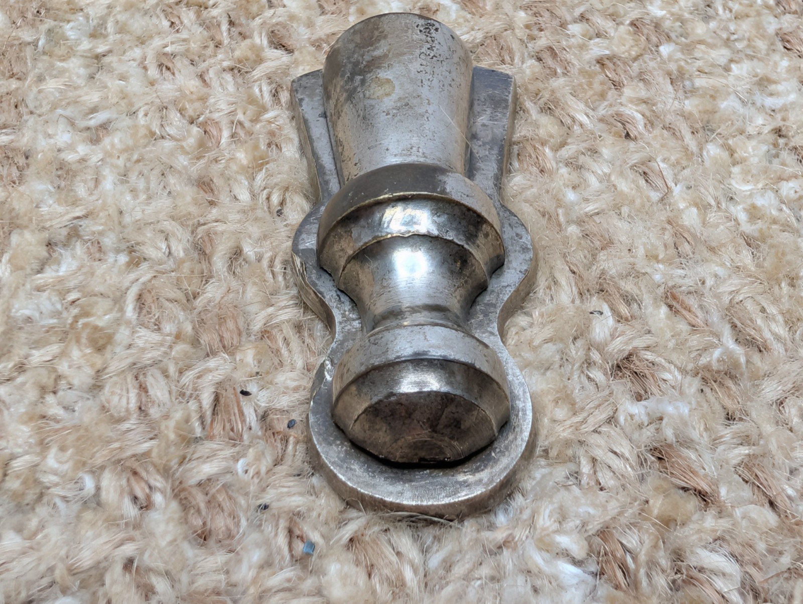 Antique Nickel Plated Brass Key Hole Cover Escutcheon With Swinging Cover