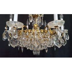 French Inspired 3 Tiered 12 Light Crystal Prism Chandelier 23″ x 30″ GA4335