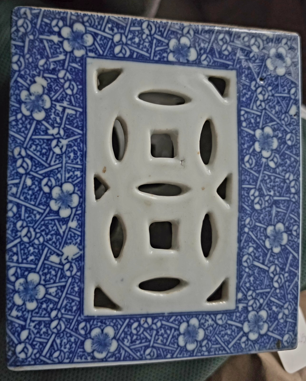 Chinese Porcelain Opium Pillow Blue White Extremely Rare