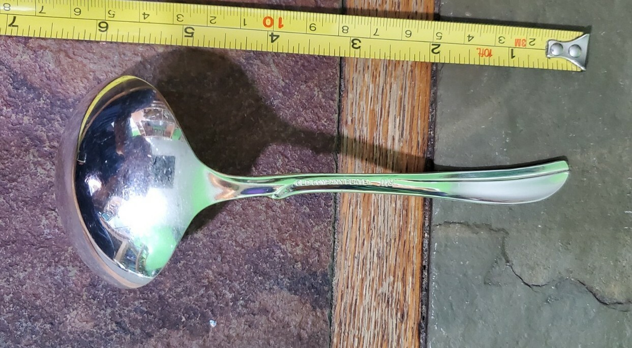 🔎NICE MID CENTURY c1958 RADIANCE PATTERN SILVERPLATED “6 1/4” GRAVY 🤎 LADLE