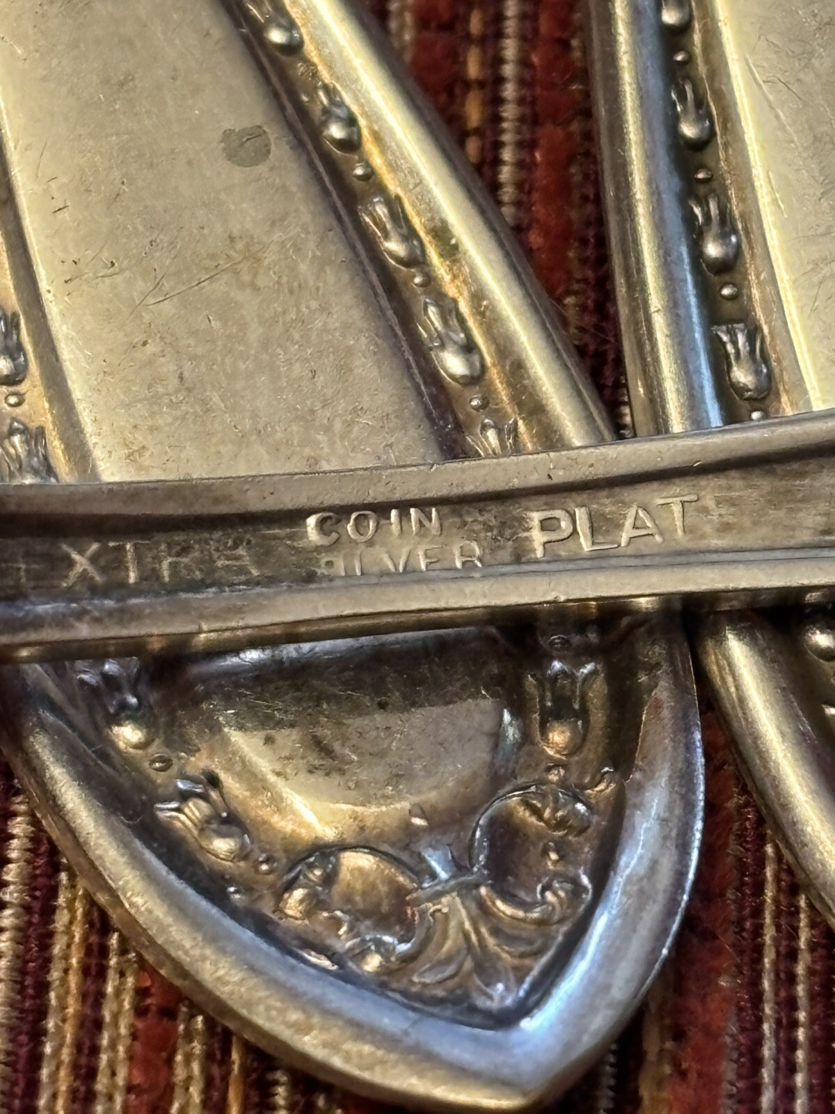 5 Extra Coin Silver Plate Teaspoon Spoons Oneida 5-7/8”