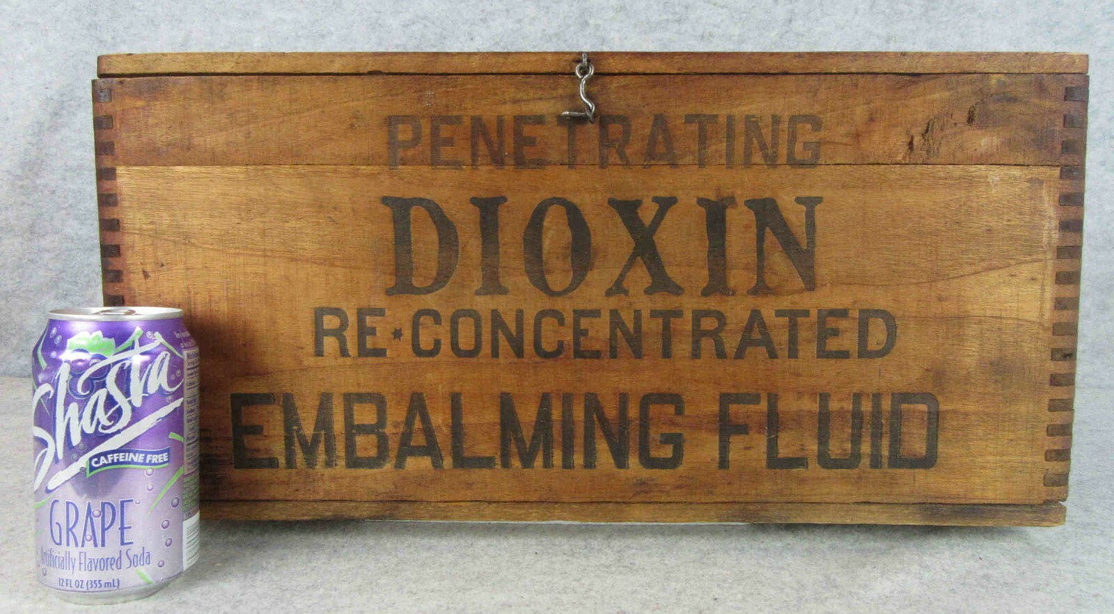 Antique Pharmacy Advertising Eckels Dioxin Funeral Embalming Wood Fluids Box