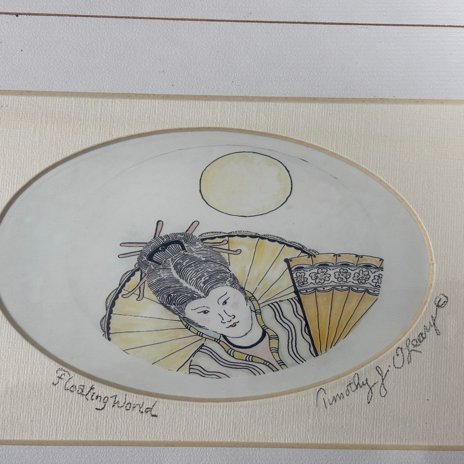 Signed 2006 Floating World Prints Timothy J O’Leary Trio Framed Art