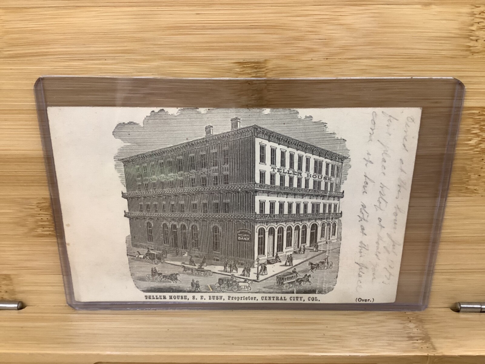 C. 1870s Advertising Card Of Teller House, Central City, Colorado 3.25 x 5.25”