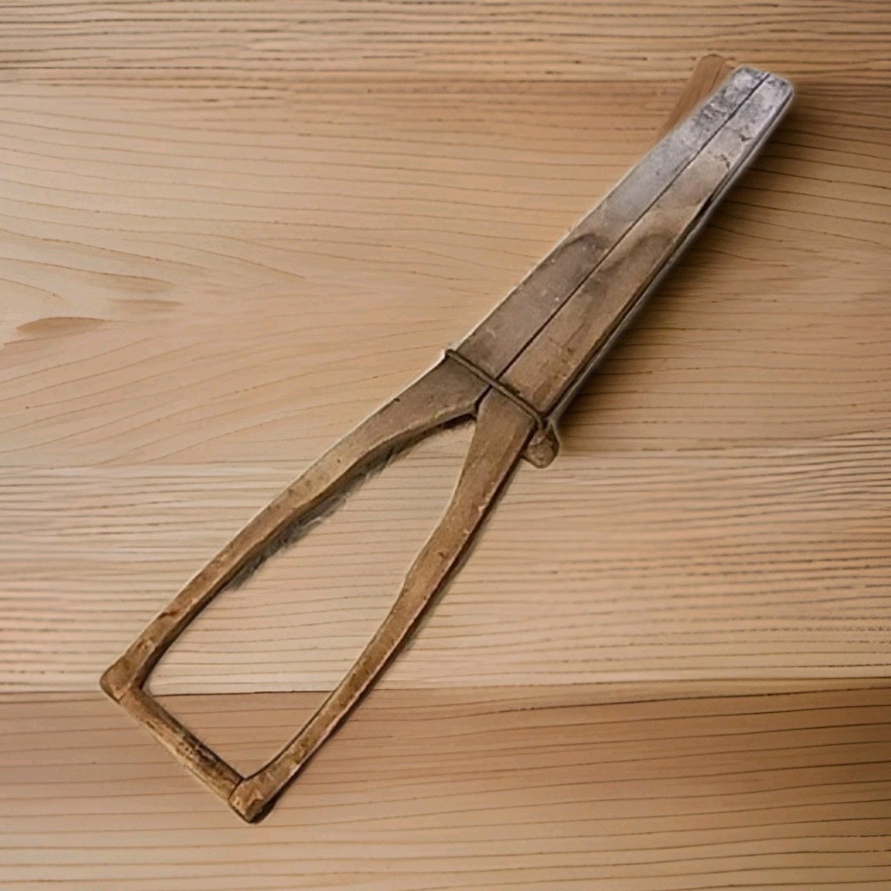 Antique Primitive Rustic Wooden Cowboy Bootjack Wood Boot Jack Shoe Puller