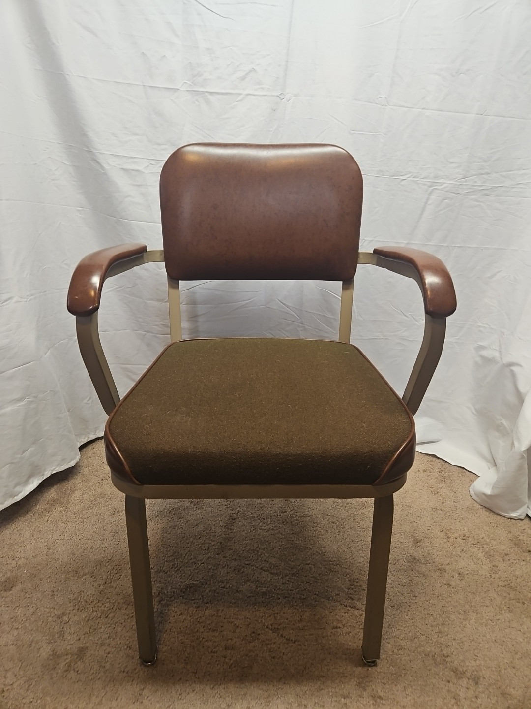 Vintage United Chair Co. Industrial MCM Office Desk Chair with Arms