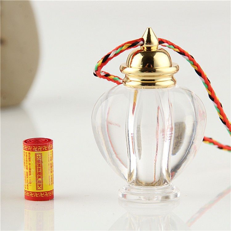 Transparent Hollow Ghau Pendant Tube Amulet Locket With Scripture For Men Women