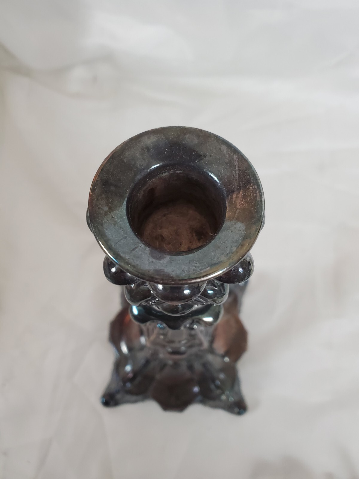 Norblin? Silver Plated Sabbath Candlestick Ornate. Marked GP