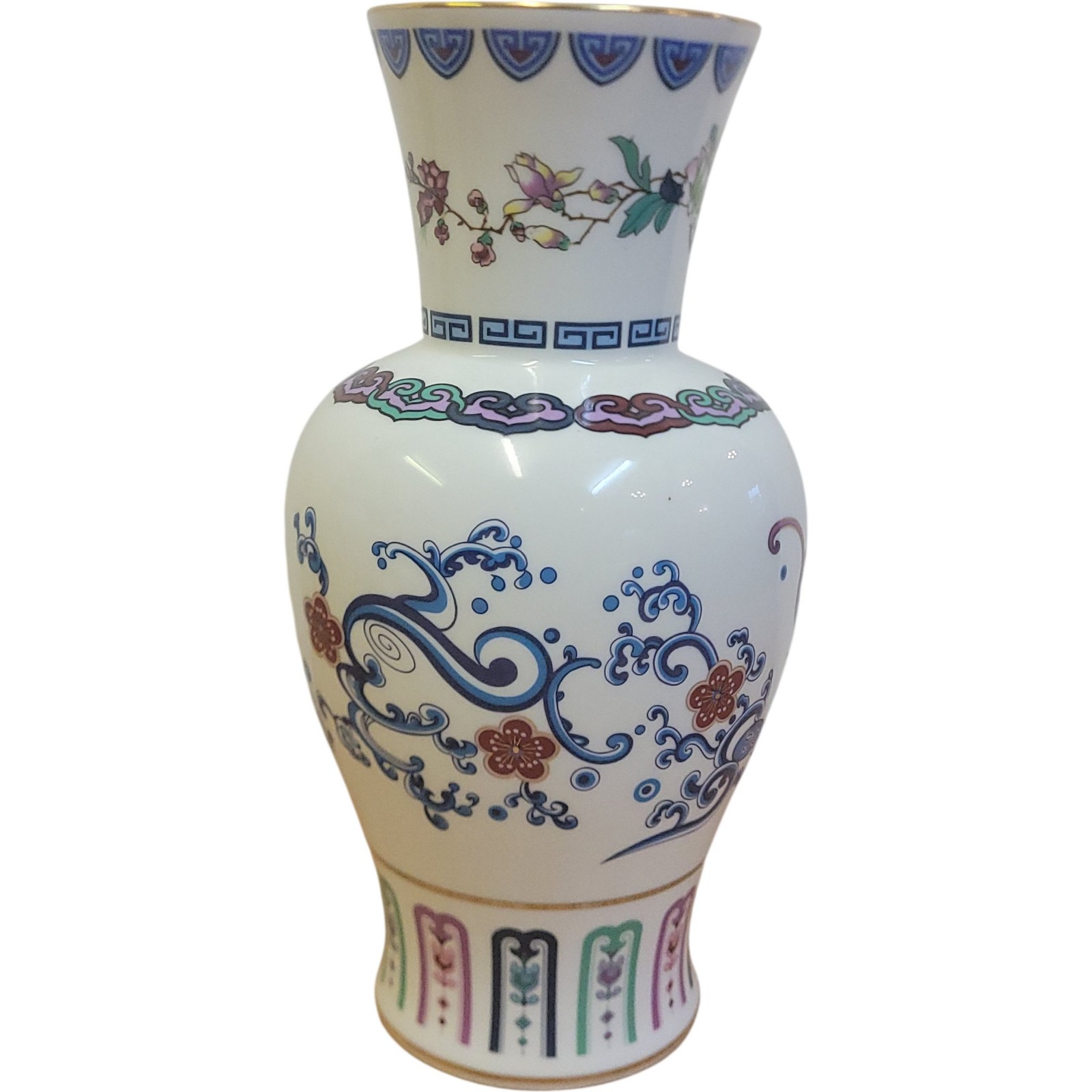 Journey Of The Heavenly Tortoise Porcelain Vase Franklin Mint