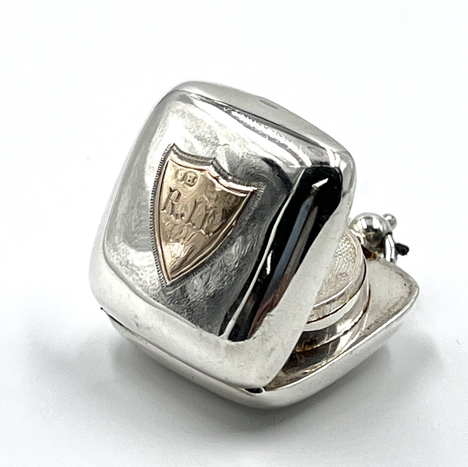 Sterling Silver Sovereign Coin Holder with Gold Emblem