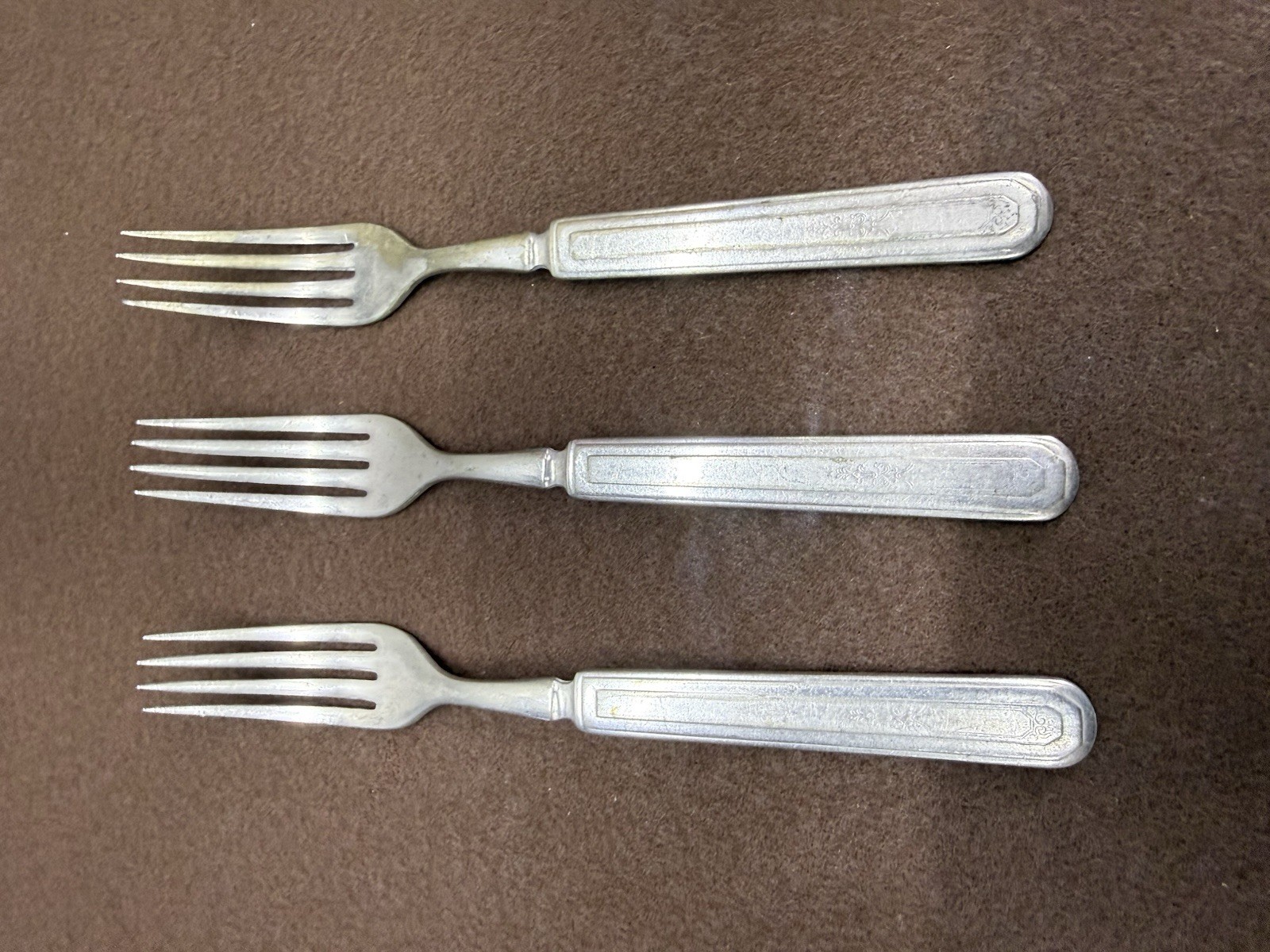 Wm Rogers & Son Silverplate Dinner Forks Set 3 Vintage Flatware Replacement