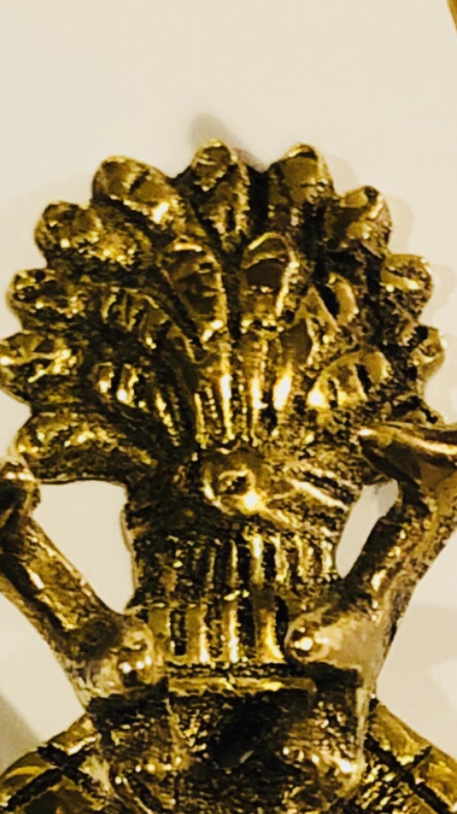 ANTIQUE ENGLISH SOLID BRASS STAG DEER DOOR KNOCKER EARLY 1900s MADE IN ENGLAND