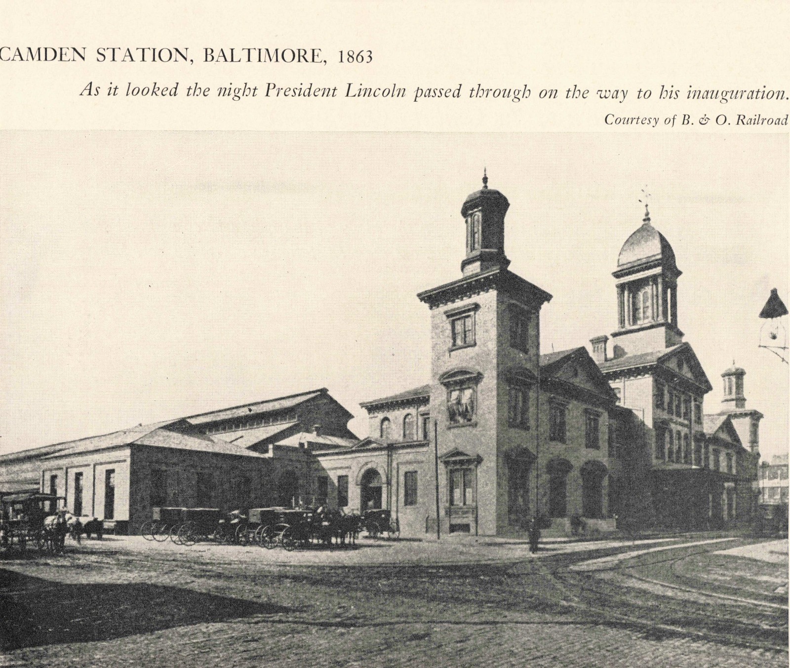 Camden Station Baltimore in 1863 Balto. & Ohio R.R. Book Print 2V1-29