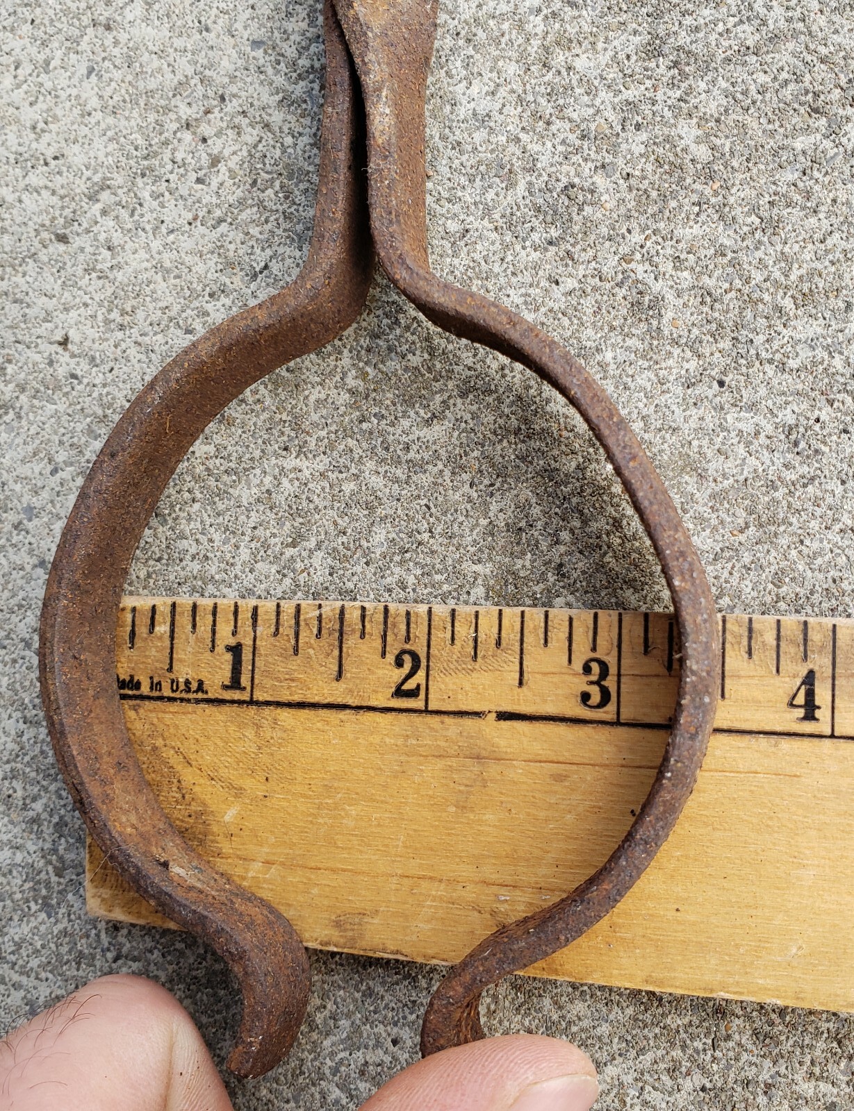 Antique Wrought Iron Blacksmith Crucible Tongs Smelting Pot Forged Foundry Tool
