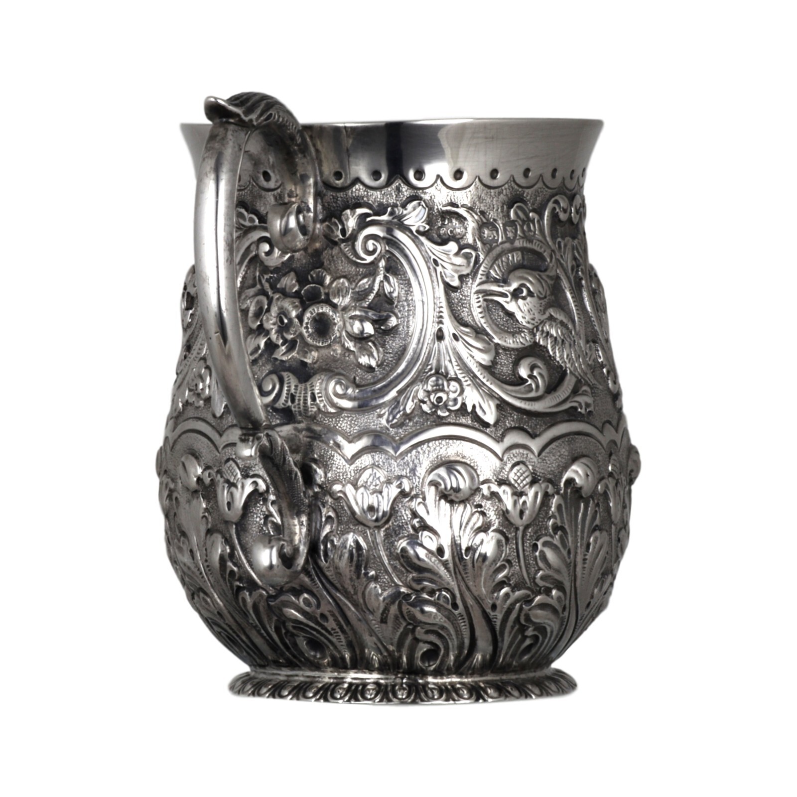 ANTIQUE – Sterling Silver – Wakely & Wheeler Victorian Christening Mug – 1891