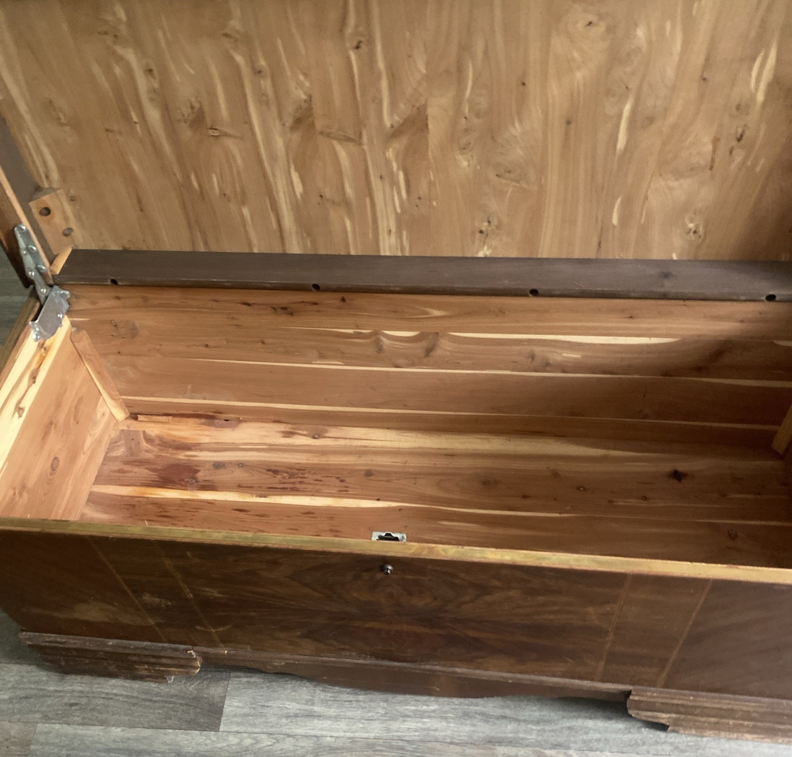 Vintage 1930s Canadian Cedar Storage Trunk, Blanket Chest, Art Deco Period