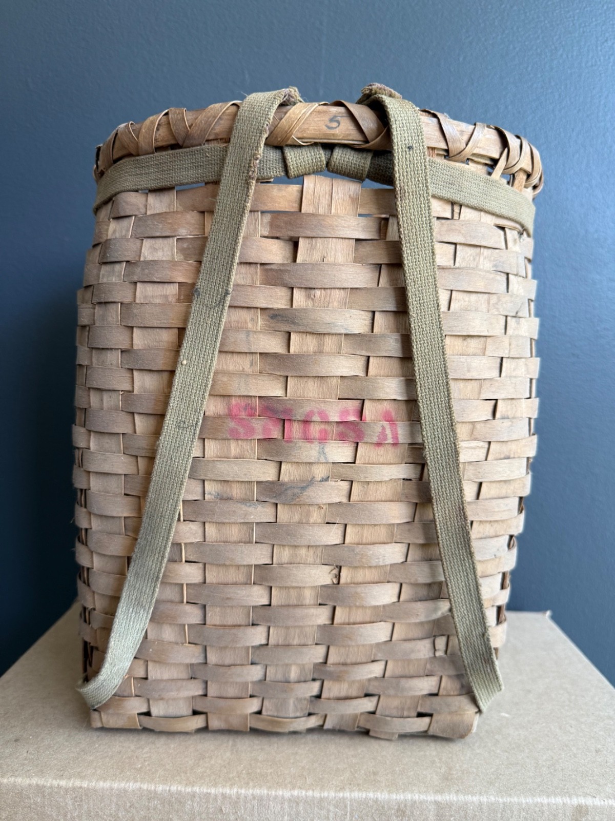 Antique Early Adirondack Back Pack Basket Original Straps – Girl Scouts