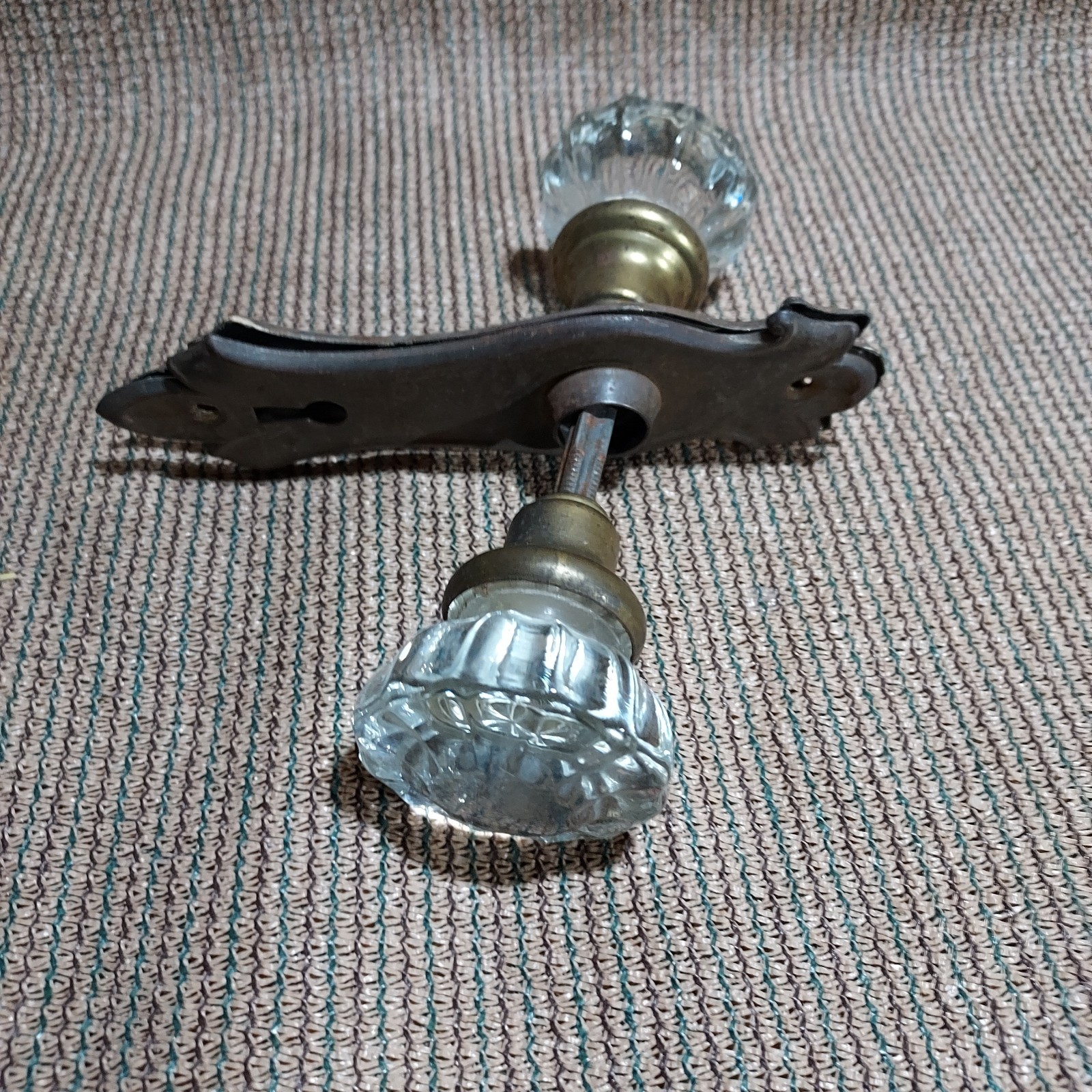 Vintage Brass Door Glass Knobs – Art Deco