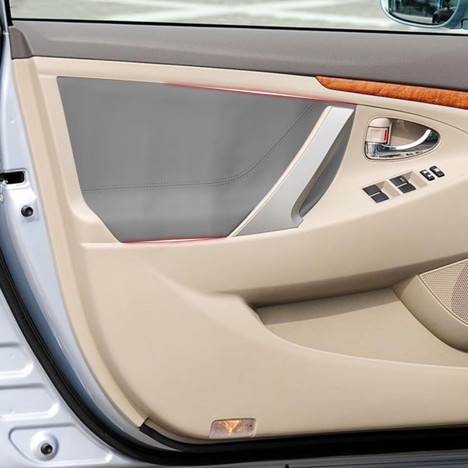 Compatible with Door Panels Armrest Cover for Toyota Camry 2007-2011 Leather Fro
