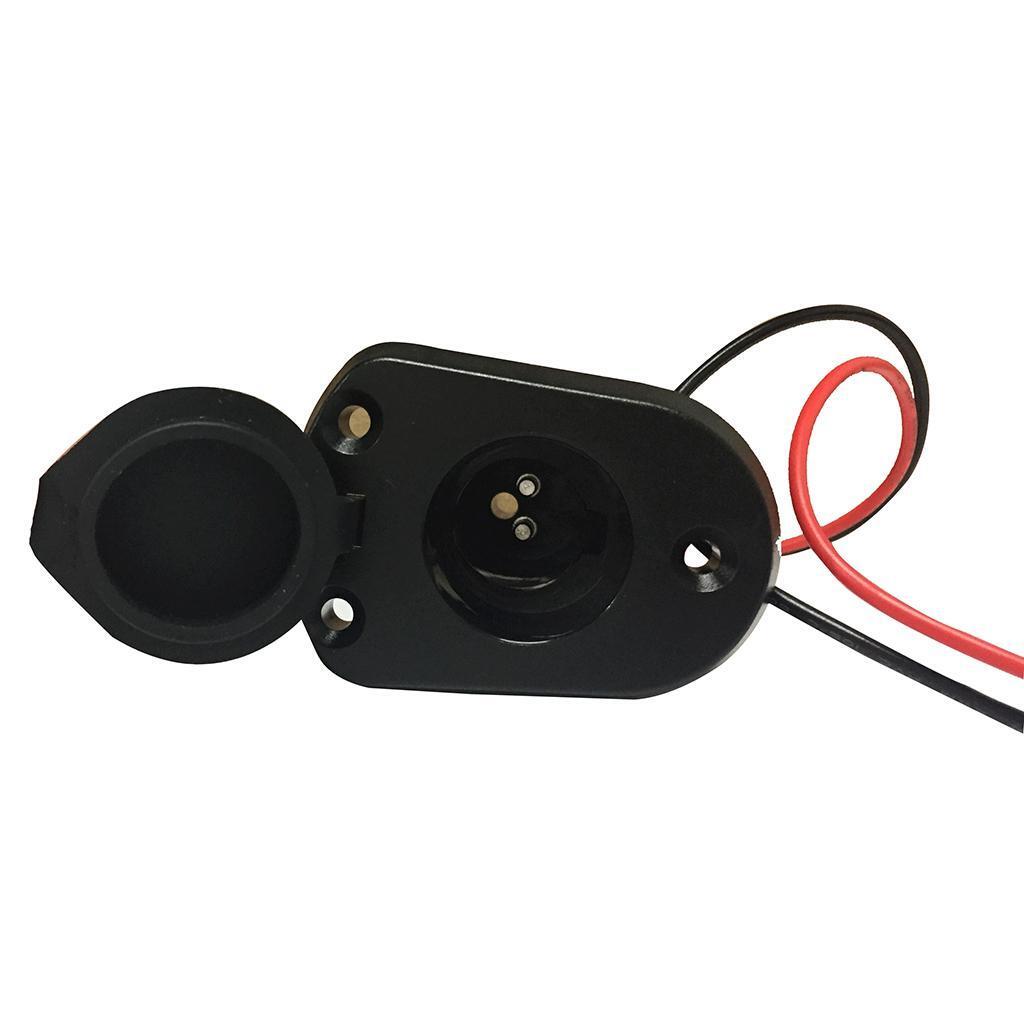 Boat Marine 2 Pin Stern Light Base Socket Waterproof in Cover with Wires and