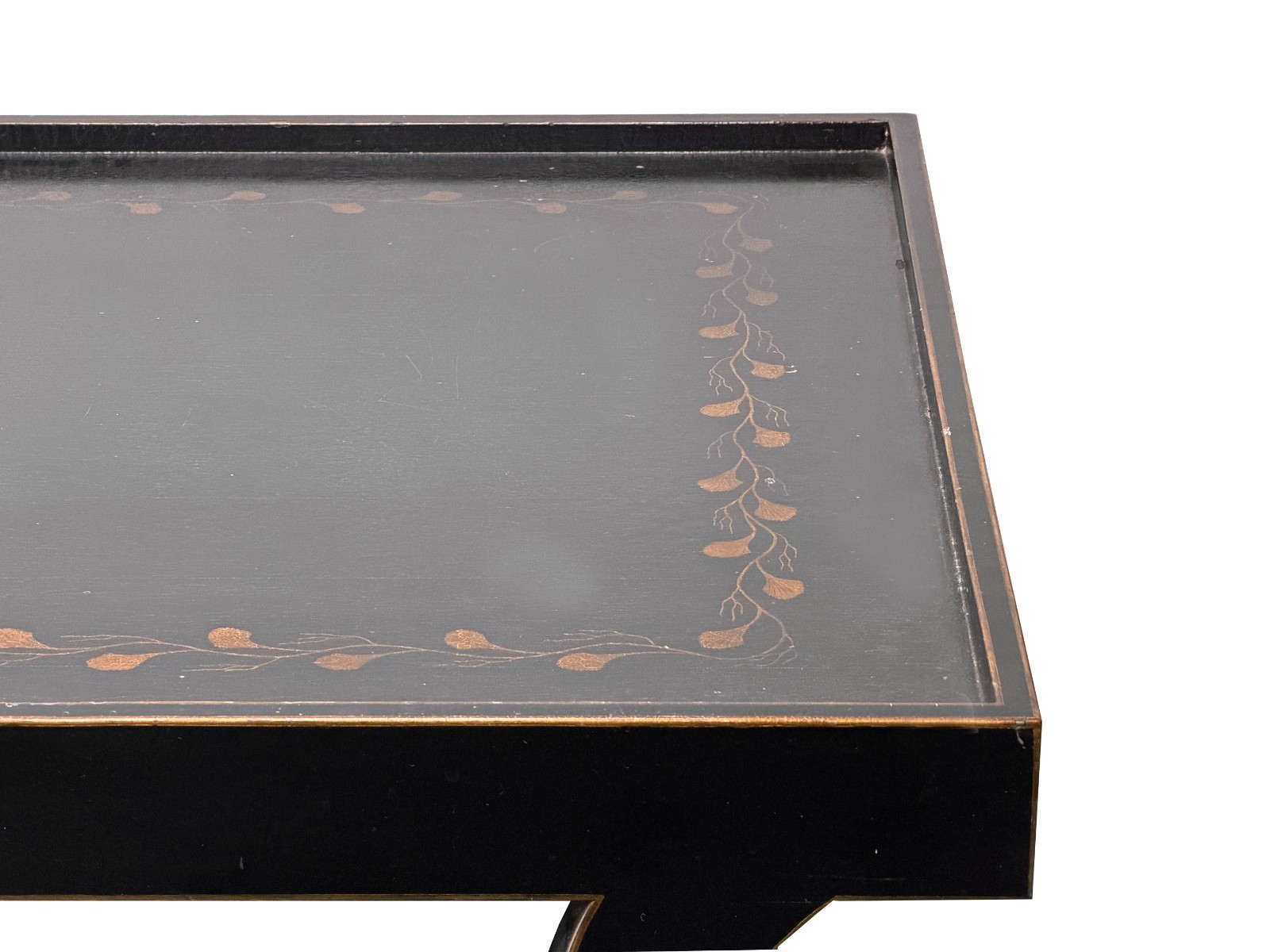 Vintage Black Slayed Legs Rectangular Low Coffee Table GB679