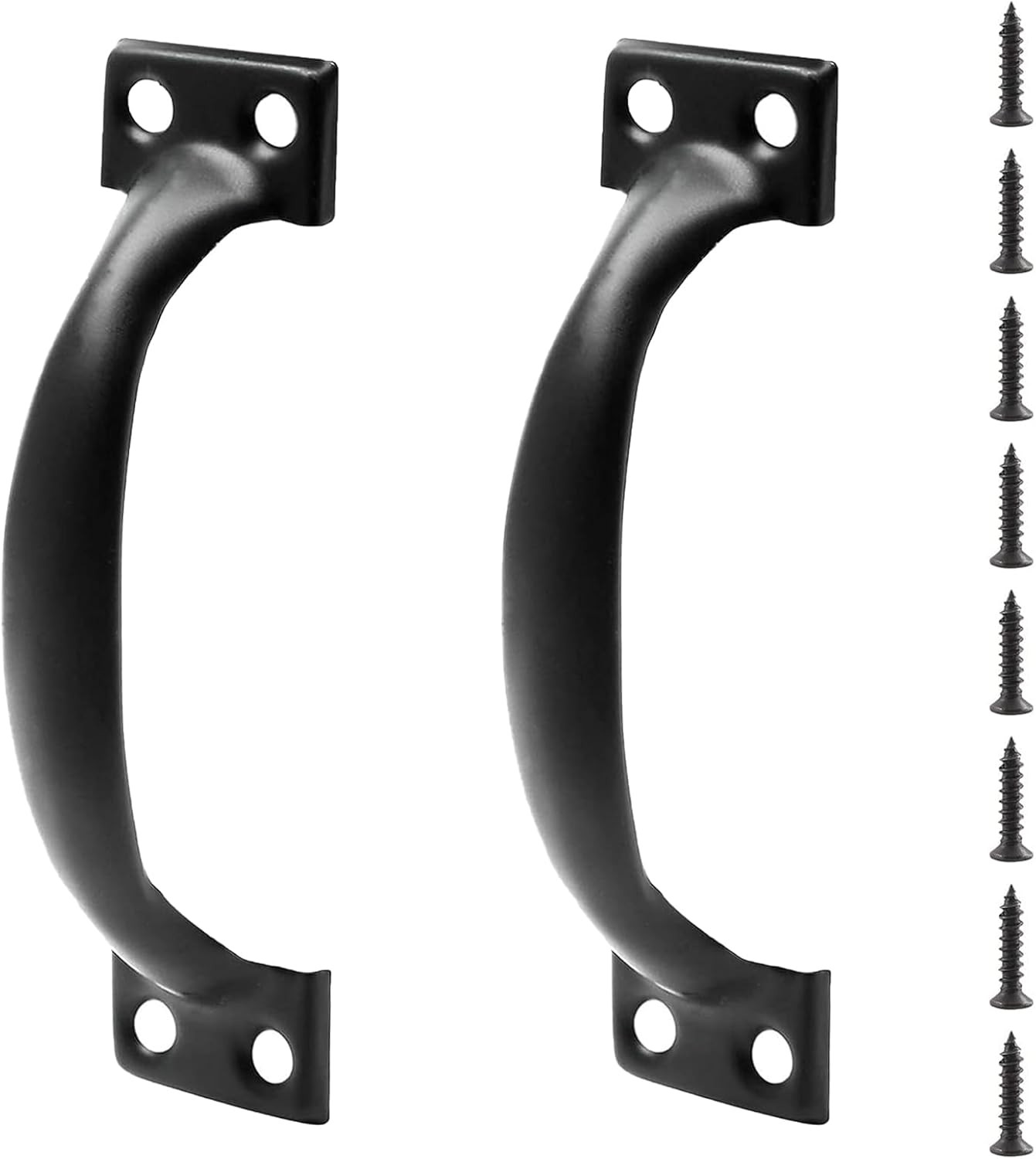 2 Pcs 5″ Rustic Gate Handle, Iron Hardware Handle Pull with Screw, Vintage Farmh