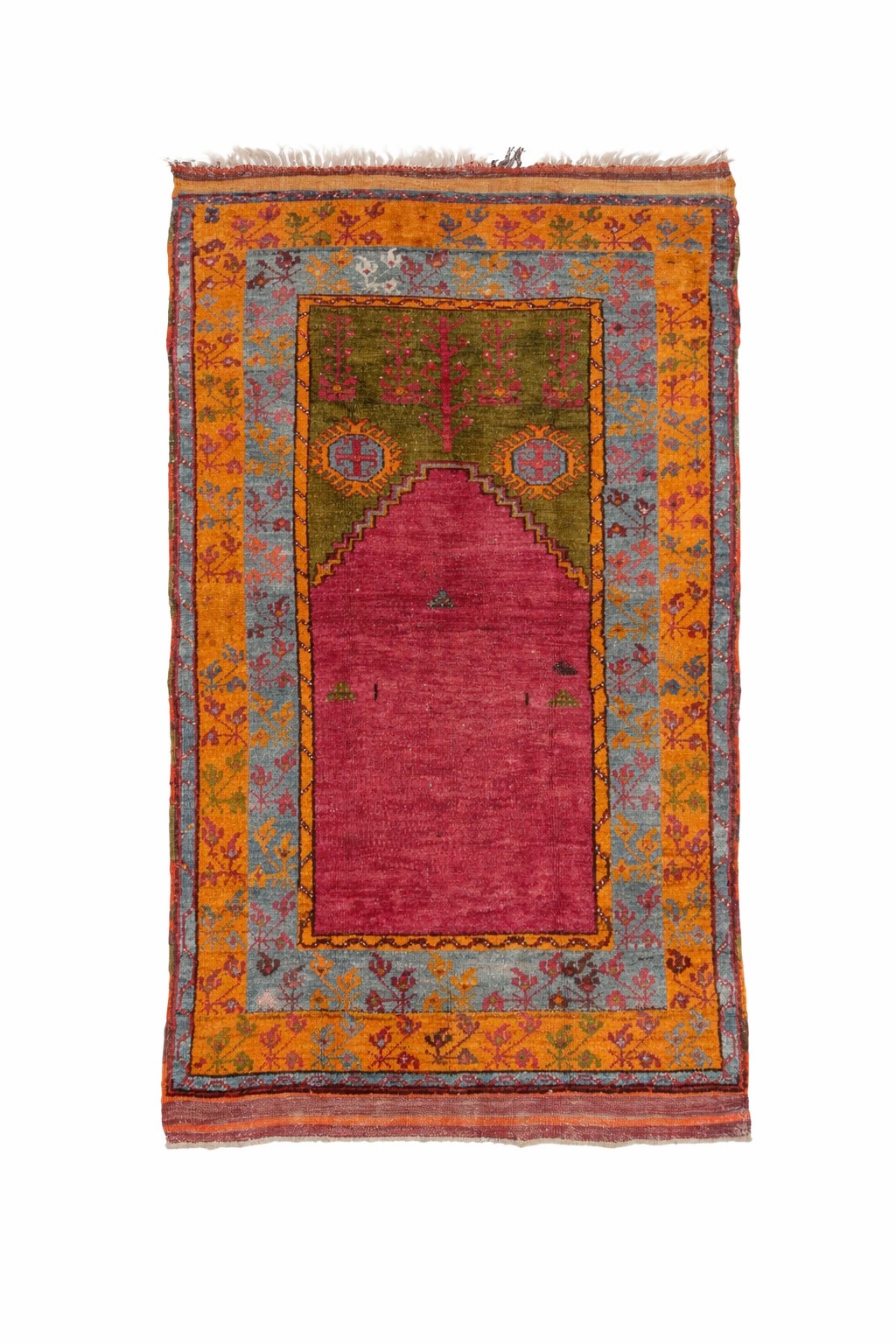 Antique Handwoven Turkish Prayer Rug – Early 1900s Anatolian Masterpiece Rare