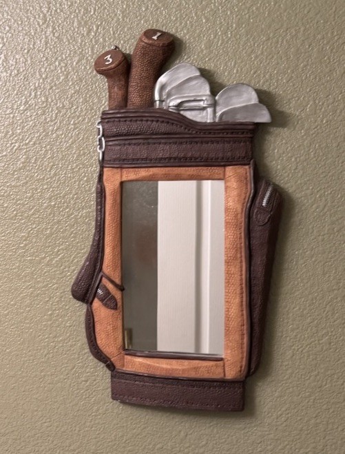 Vintage Golf Wall Mirror Decor 8 X 10 Country Club Golfers Bar Man Cave Sports